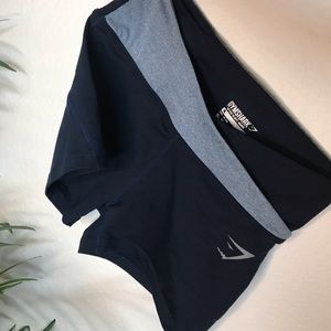 Navy blue gym shark shorts xs - v waist band